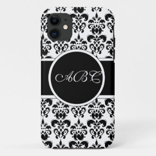 black damask iPhone 11 case