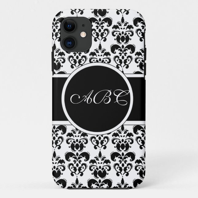 black damask Case-Mate iPhone case (Back)