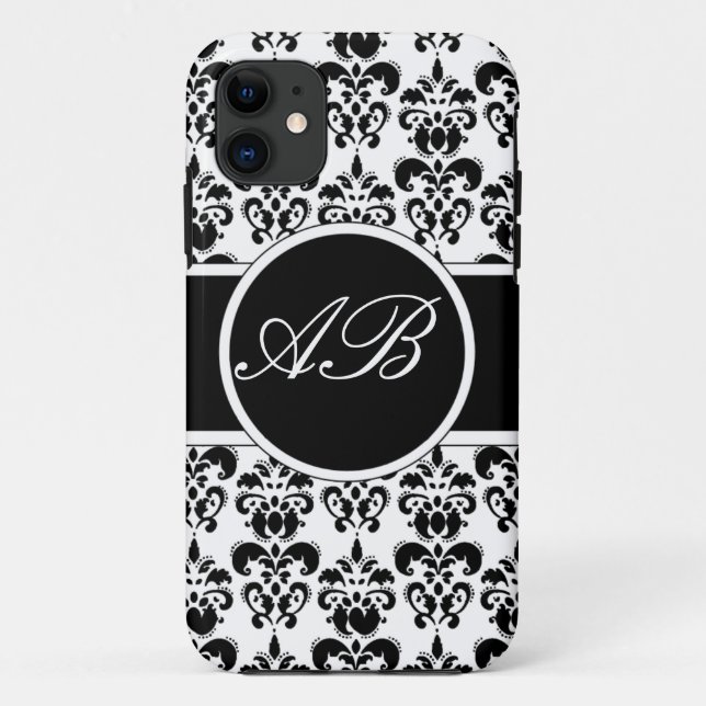 black damask Case-Mate iPhone case (Back)