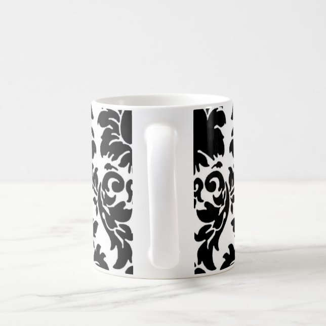 Black Damask Coffee Tea Mug/Cup Coffee Mug (Handle)