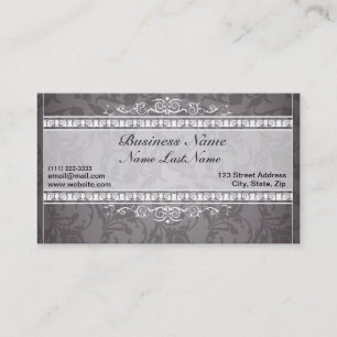Black Damask Elegant Business Card