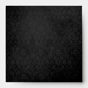 Black Damask Envelope-Square Envelopes