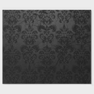 Black Damask Gift Wrap