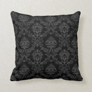 Black Damask look Cushion