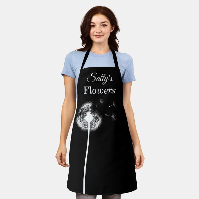 Black Dandelion Apron (Worn)