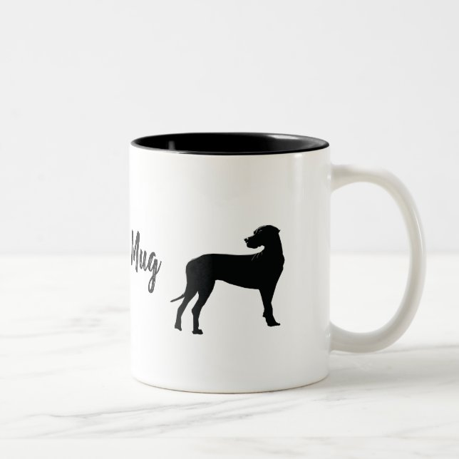 Black Dane, Big Dog Two-Tone Coffee Mug (Right)