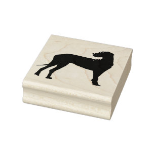 Black Dane Dog  Rubber Stamp