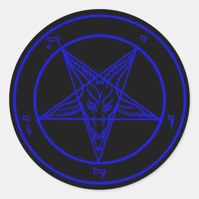 Black/Dark Blue Baphomet Stickers (Front)