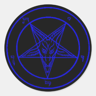 Black/Dark Blue Baphomet Stickers