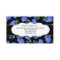 Black & Dark Blue Flower Pattern Business Cards