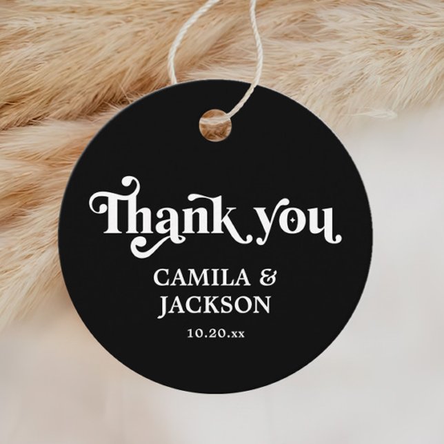 Black Dark Fairytale Wedding Favour Tags (Creator Uploaded)