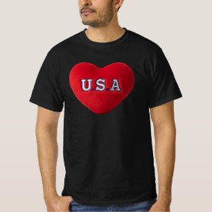 Black dark tshirt USA LOGO 