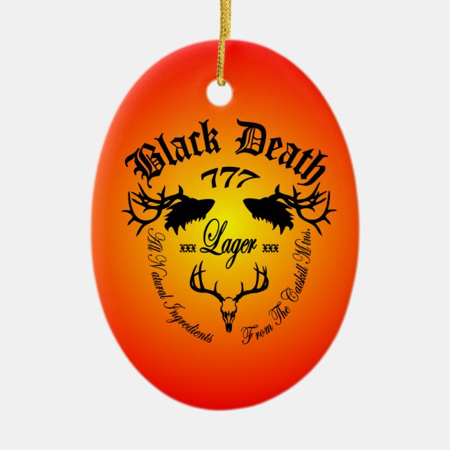 Black Death 777 - Catskill Mountain Lager Ceramic Ornament (Front)