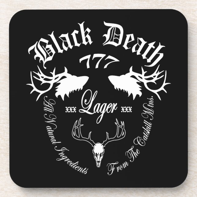 Black Death 777 - Catskill Mountain Lager Coaster (Front)
