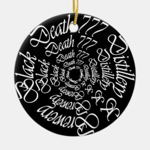 Black Death 777 - Circles Ceramic Ornament