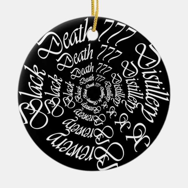 Black Death 777 - Circles Ceramic Ornament (Front)