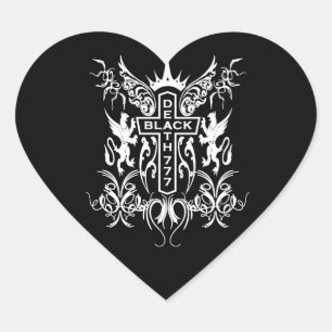 Black Death 777 - Cross Heart Sticker