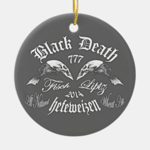 Black Death 777 - Fisch Liptz Hefeweizen Ceramic Tree Decoration
