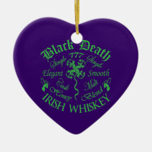 Black Death 777 - Honey Irish Whiskey Ceramic Ornament