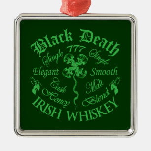 Black Death 777 - Honey Irish Whiskey Metal Ornament