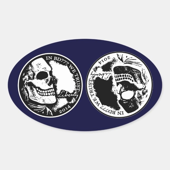 Black Death 777 - Liberty Oval Sticker (Front)