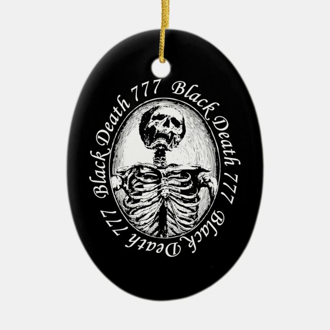 Black Death 777 - Thirteen Ceramic Ornament (Front)