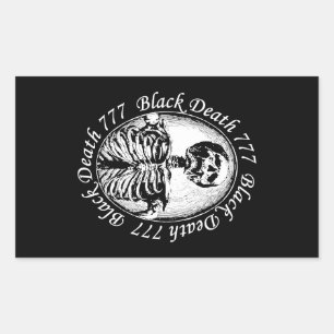 Black Death 777 - Thirteen Rectangular Sticker
