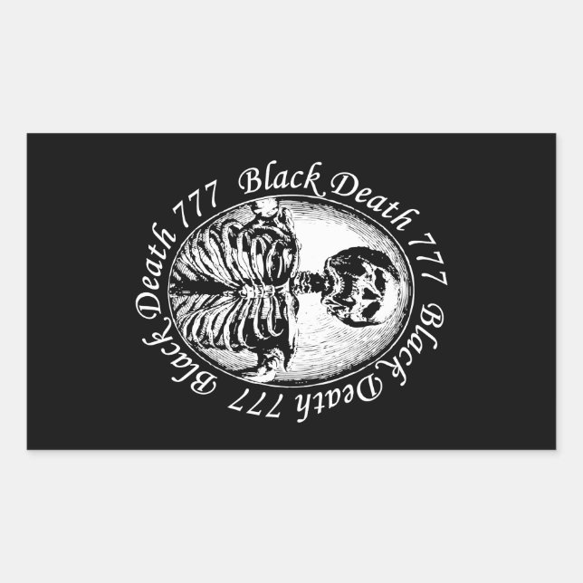 Black Death 777 - Thirteen Rectangular Sticker (Front)