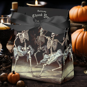 Black Death Dancing Skeletons Halloween Favour Box