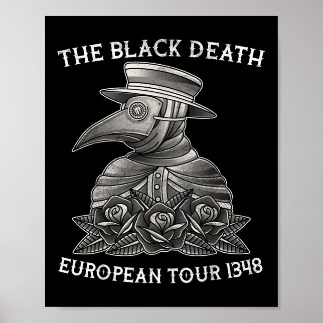 Black Death, European Tour 18, Plague Doctor, Tatt Poster (Front)