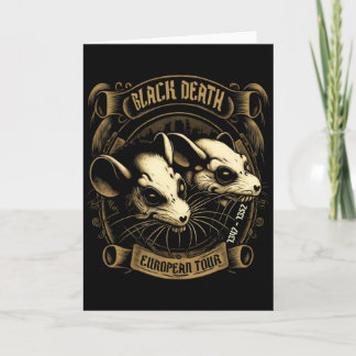 Black Death European Tour History Goth T Shirt Card
