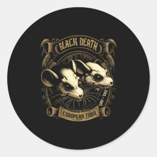 Black Death European Tour History Goth T Shirt Classic Round Sticker
