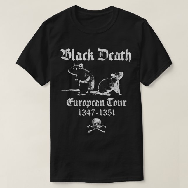 Black Death Plague Occult Gothic Horror Satan Devi T-Shirt (Design Front)