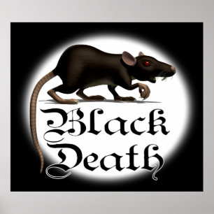 Black Death Rat Posters