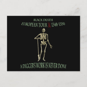 Black Death World Tour Original Design Postcard