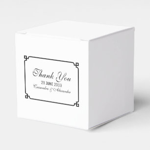 Black Deco Chic Wedding Favour Box