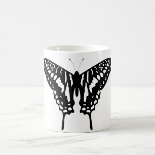Black Decorative Butterfly Coffee Mug