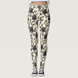 Black Delicate Lace Leggings