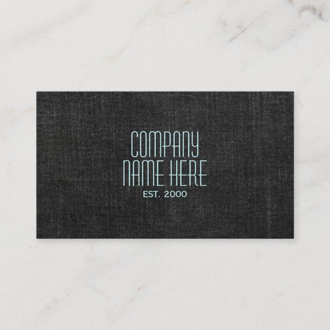 Black Denim Business Card (Front)
