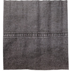 Black denim fabric. Fashion, textures and backgrou Shower Curtain