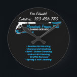 Black Detail Pressure Power Washing Hard Cleaning Round Clock<br><div class="desc">Black Detail Pressure Power Washing Hard Cleaning</div>