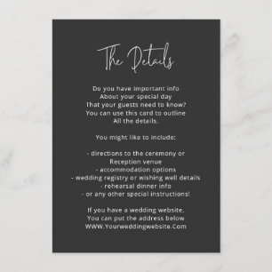 Black details card black and white minimalist