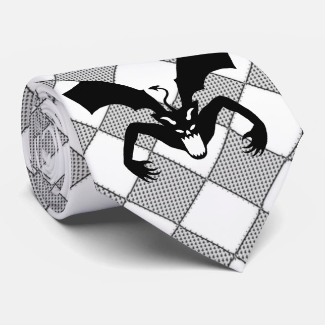 Black Devil Tie (Rolled)