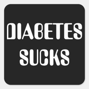 Black diabetes sticker