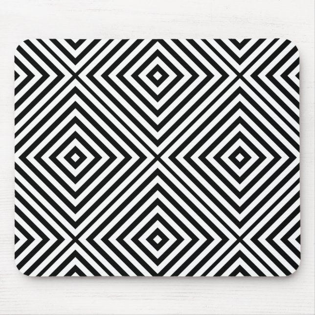 Black Diamond Chevron Mouse Pad (Front)