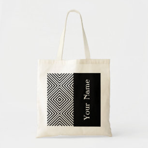 Black Diamond Chevron w/ name @ Emporiomoffa Tote Bag
