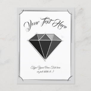Black Diamond Gemstone Jewellery. Postcard