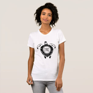 Black Diamond Sea Turtle Silhouette Monogram T-Shirt
