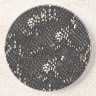 Black Diamond Snake Skin Coaster