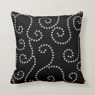 black diamond swirls cushion